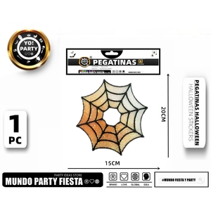 Finestra glitterata di HALLOWEEN CLING - SPIDER WEB #98013 nuovo Set di stoffa per Diwali Back School Ramadan capodanno laurea per la festa della mamma - Product Image 1