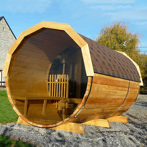 Mới Nhất Thiết Kế Vòng Ngoài Trời Thùng Phòng Tắm Hơi Với 6KW Điện Rắn Hemlock Gỗ Đốt Bếp Cho Biệt Thự - Product Image 3