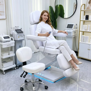 Luxury Electric Height Adjustable Massage Bed Aesthetics Beauty Bed Esthetician Bed Electric Facial Bed Heated Salon Furniture - Product Image 1