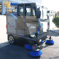 Balayeuse de voirie entièrement électrique, machine de nettoyage de rue intégrée avec fonctions de balayage et d'aspiration, pour routes, propriétés, communautés, entrepôts, usines