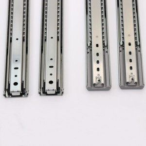 53 mm Schwerlast 80Kg Möbelbeschlag 3-fach Vollauszug Kugelgelagerte Schubladenschienen mit Verriegelung - Product Image 4