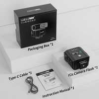 Flash Speedlite Profesional Mini F2S con Control Remoto Inalámbrico y 4 Salidas Ajustables para Cámaras Fuji y Olympus