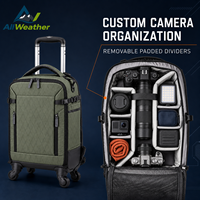 Tas Ransel Kamera Custom X-PAC dengan Roda Spinner 4, Ritsleting, Pembatas yang Dapat Dilepas, Kantong Laptop, Tahan Air untuk Fotografi