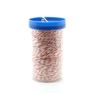 クリスマス小包の包装および包装のための赤 & 白の10mレーヨンひも - Product Image 4