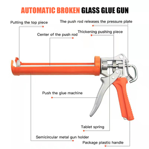 Thời Trang Mới Xách Tay Caulking Gun Nhôm Bán Vòng Tròn Xử Lý Lao Động Tiết Kiệm Glass <span class=keywords><strong>Sealant</strong></span> Caulking Gun - Product Image 6