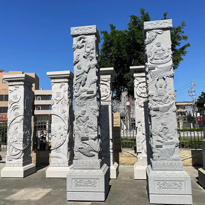 Decorazione del giardino esterno cinese scultura in pietra grande rilievo statua ornamentale pilastro diciotto arhat <span class=keywords><strong>colonna</strong></span> Design - Product Image 4