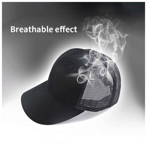 Casquette Snapback en coton avec broderie de logo personnalisé, très haute qualité, noir et bleu - Product Image 2