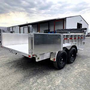 Remolque de Aluminio de Doble Eje con Elevación Hidráulica 7x14 para Transporte Pesado - Product Image 1
