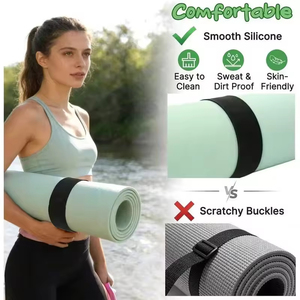 Bande de maintien pour tapis de yoga YX - Enroule votre tapis de yoga de manière sécurisée, convient à la plupart des tapis (60 cm de long x 5 cm de large), silicone, unisexe - Product Image 5