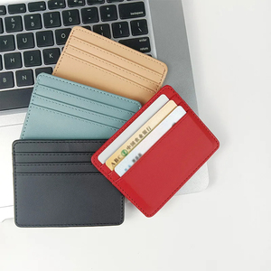 Portefeuille mini ultra-fin en cuir PU, <span class=keywords><strong>porte</strong></span>-cartes de crédit, <span class=keywords><strong>porte</strong></span>-cartes d'identité pour homme, <span class=keywords><strong>petit</strong></span> <span class=keywords><strong>porte</strong></span>-monnaie pour <span class=keywords><strong>femme</strong></span>, 4 emplacements pour cartes - Product Image 1