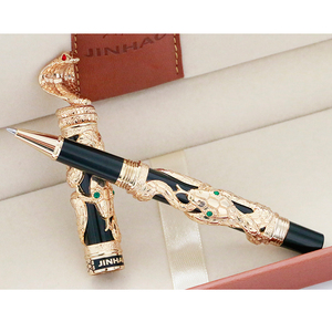 Penna a Sfera Jinhao Snake 3D <span class=keywords><strong>Cobra</strong></span> Avanzata con Ricarica Nera, Regalo VIP per Clienti, Penna di Lusso 3D Argento e Oro - Product Image 4