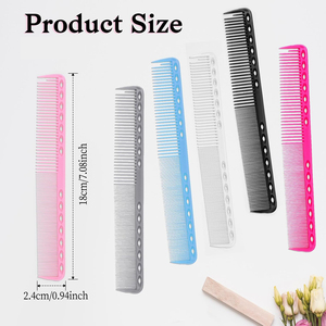 Sisir Salon Profesional dengan Logo Kustom, Sisir Plastik Antistatik untuk Tata Rambut, Sisir Multifungsi untuk Memotong Rambut - Product Image 2