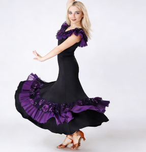 Jupe <span class=keywords><strong>de</strong></span> danse <span class=keywords><strong>flamenco</strong></span> <span class=keywords><strong>de</strong></span> haute qualité, deux couches, robe <span class=keywords><strong>de</strong></span> ventre en satin, longue et ample, moderne, pour la danse <span class=keywords><strong>de</strong></span> salon, la fête, la performance <span class=keywords><strong>de</strong></span> danse pour femmes - Product Image 6