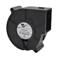Ventilateur soufflant 12V/24V DC 75x75x30mm à roulement à billes, durée de vie de 70 000 heures, pales en plastique, ventilateur de refroidissement d'air OEM ODM