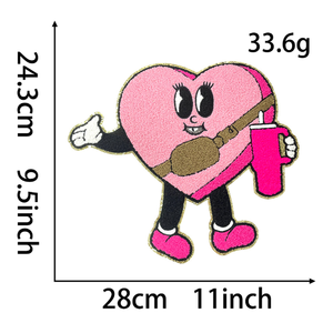 Bán buôn lớn Chenille thê<span class=keywords><strong>u</strong></span> sắt trên các bản vá lỗi tim Breaker Dog Mẹ Tôi Yê<span class=keywords><strong>u</strong></span> <span class=keywords><strong>U</strong></span> công chúa Valentine ngày các bản vá lỗi cho quần áo - Product Image 2