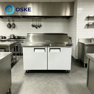 Réfrigérateur de bar à salades en acier inoxydable, unité de refroidissement, vitrine alimentaire, armoire mobile pour hôtel, buffet, service de traiteur, salle à manger - Product Image 6