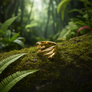 Fashion <b>Rings</b> 316L Stainless Steel PVD Gold Plating Resistant Sustainable Design - Product Image 3