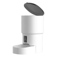 Distributeur de nourriture intelligent et moderne pour animaux de compagnie avec grande capacité de 4 L, alimentation programmée, commande vocale à distance, vidéo et prise en charge de l'application pour usage domestique, vente en gros