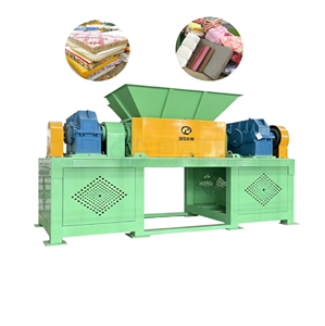 Trituradora de doble eje OEM de alta calidad, trituradora de residuos, trituradora de espuma de colchones usada - Product Image 1