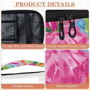 Large Capacity Custom Cosmetic <b>Case</b> Medium Size Zipper Closure Multi-Function Soft Handle Travel <b>Makeup</b> Bag for Women - Product Image 6