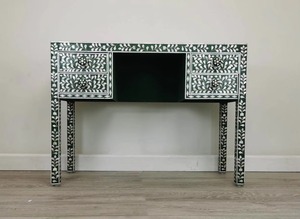 Mesa de consola con incrustaciones de hueso, diseño de flores de estilo tradicional para dormitorio, sala de estar, apartamento para hoteles, Vory, inspirado en Marruecos - Product Image 6