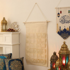 Calendario Conto alla Rovescia per il Ramadan in Tela con 30 Tasche, Decorazione <span class=keywords><strong>da</strong></span> Appendere per Eid Al-Fitr e Festività Islamiche - Product Image 6