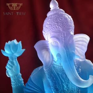 รูปปั้นพระ<span class=keywords><strong>พิฆเนศ</strong></span>ทำจากคริสตัลแฮนด์เมดรูปปั้นพระ<span class=keywords><strong>พิฆเนศ</strong></span>รูปช้างแบบฮินดูหรูหรา - Product Image 5