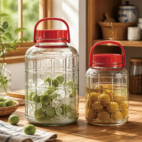 Bac de Fermentation Enzymatique de Cuisine avec Robinet et Pot de Conservation Scellé pour Vin, Bocaux à Cornichons et Stockage Alimentaire, Emballé en Carton