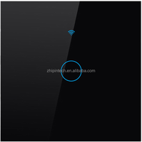 Interrupteur mural intelligent WiFi Tuya, télécommande RF 433 MHz, interrupteur de lumière avec/sans neutre, bouton tactile, panneau en verre, 110 V 220 V