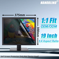 Filtre de confidentialité anti-espion réversible pour moniteur PC 19 pouces 5:4, protection des yeux, anti-reflets, protection d'écran amovible, OEM personnalisé disponible