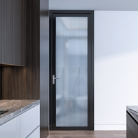 Portes à battants en aluminium à double vitrage isolant, design élégant avec cadre ultra-fin et large champ de vision, ouverture vers l'extérieur