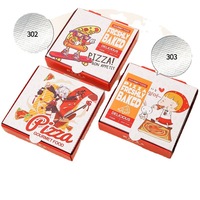 Boîte à pizza en carton ondulé de conception rose de 6 7 8 9 10 12 14 16 18 pouces