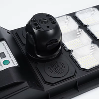 Lampadaire Solaire 200W 300W 400W à 5 Yeux IP65 avec Caméra de Sécurité 4G WiFi Intégrée LED pour Extérieur