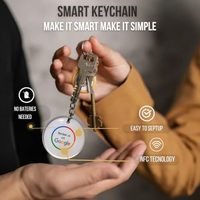 Tarjeta de Visita Inteligente con Llave Electrónica de 13.56mhz, Función de Toque, Código QR, Etiqueta NFC, Retroalimentación Instantánea del Cliente, Compatible con iPhone y Android