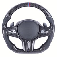 Volant chauffant à fond plat en fibre de carbone pour BMW Volante M40i X3 G01 M40i X4 M40i G02 M5 F10 F90 E60 E39 F91m8 F30 2020
