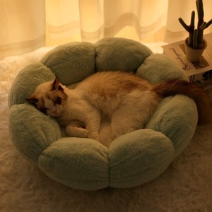 Schlussverkauf nachhaltiges rundes Haustiernest blumenförmiges Plüschbeet für Hunde und Katzen Vier-Jahreszeiten-Universalnest - Product Image 6