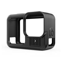 Étui en silicone pour caméra d'action 13, protecteur d'écran en verre trempé noir, film protecteur, couvercle latéral de la batterie, capuchon d'objectif