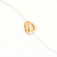 Anillo Boho Dorado en Espiral con Bandas Trenzadas, Ajustable, Apilable, para Mujer, Regalo para Uso Diario