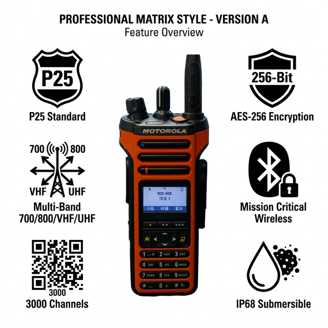 Motorola APX4000 XH APX4000XH P25 Phase 2 Extra Hazardous Certified Digital Walkie Talkie Two Way Radio IP68