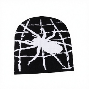 Nexo Industries Custom Logo Heat-Transfer Printed <b>Spider</b> <b>Web</b> Patterns Knitted Y2K <b>Beanie</b> Hat 100% Acrylic Unisex Beach - Product Image 2
