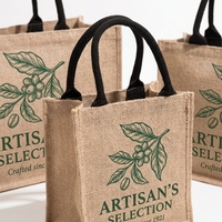 Sac fourre-tout écologique en toile de jute réutilisable, de haute qualité, populaire, promotionnel, pour les courses, avec logo personnalisé