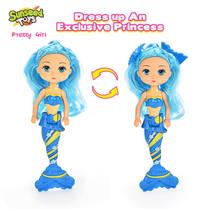 Muñeca Princesa <span class=keywords><strong>Sirena</strong></span> Mini <span class=keywords><strong>de</strong></span> 6 Pulgadas, Marioneta <span class=keywords><strong>de</strong></span> Dedo <span class=keywords><strong>de</strong></span> la Sirenita, Juguete <span class=keywords><strong>de</strong></span> Vestir para Niñas, Plástico SUNSEED - Product Image 4