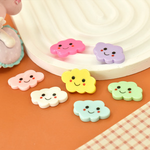 Kawaii mỉm cười đám mây nhựa flatback Cabochon cho tự làm đồ trang sức làm điện thoại trường hợp kẹp tóc phụ kiện Slime Filler - Product Image 1