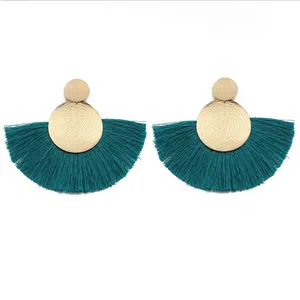 Latest cheap wholesale handmade fashion ear stud jewelry womans short hair Bohemia boho tassel fringe earrings for party girls