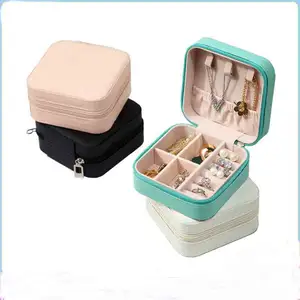 Mini Travel Jewelry Organiser Cases Jewelry Box For Necklace Earrings Rings Bracelet Multi Colors