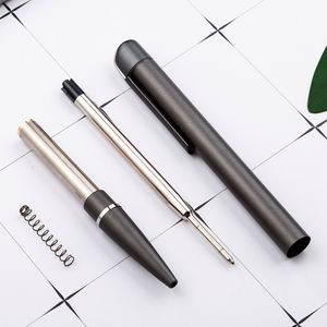 Sleek Thin Soft <b>Rubber</b> Coated Rotating Metal Signature Pen, Plain <b>Matte</b> Custom Engraved Advertising Pen - Product Image 5