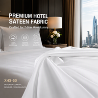 Ensemble de draps de lit en satin 100% coton de haute qualité 500TC 100S*80S 147GSM, linge de lit de luxe pour hôtel