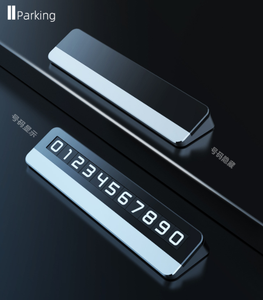 Targa Temporanea per Parcheggio Auto con Numero di Telefono Nascosto, in Lega, Portatile, Luminosa - Product Image 4