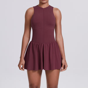 Sınır Ötesi Yeni İki Parçalı Dış Mekan Dik Yaka Ceket Koşu Naylon/Kaşmir Tenis Yoga Kıyafeti Kadın Model 6707-63 - Product Image 2