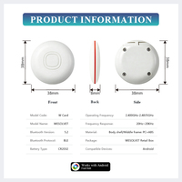 Rastreador de Plástico con Batería Reemplazable, Compatible con Google Finder, Etiqueta Inteligente para Llaves, Autos y Motocicletas con GPS